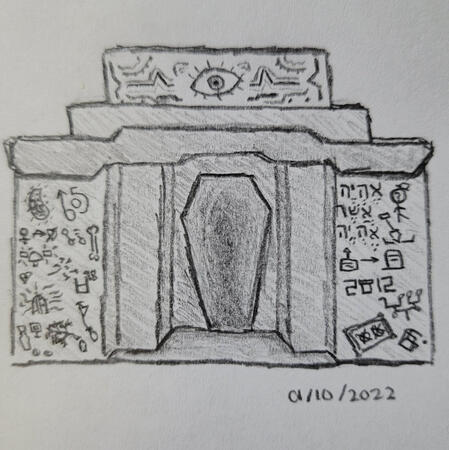 A Will Wood-themed mausoleum.